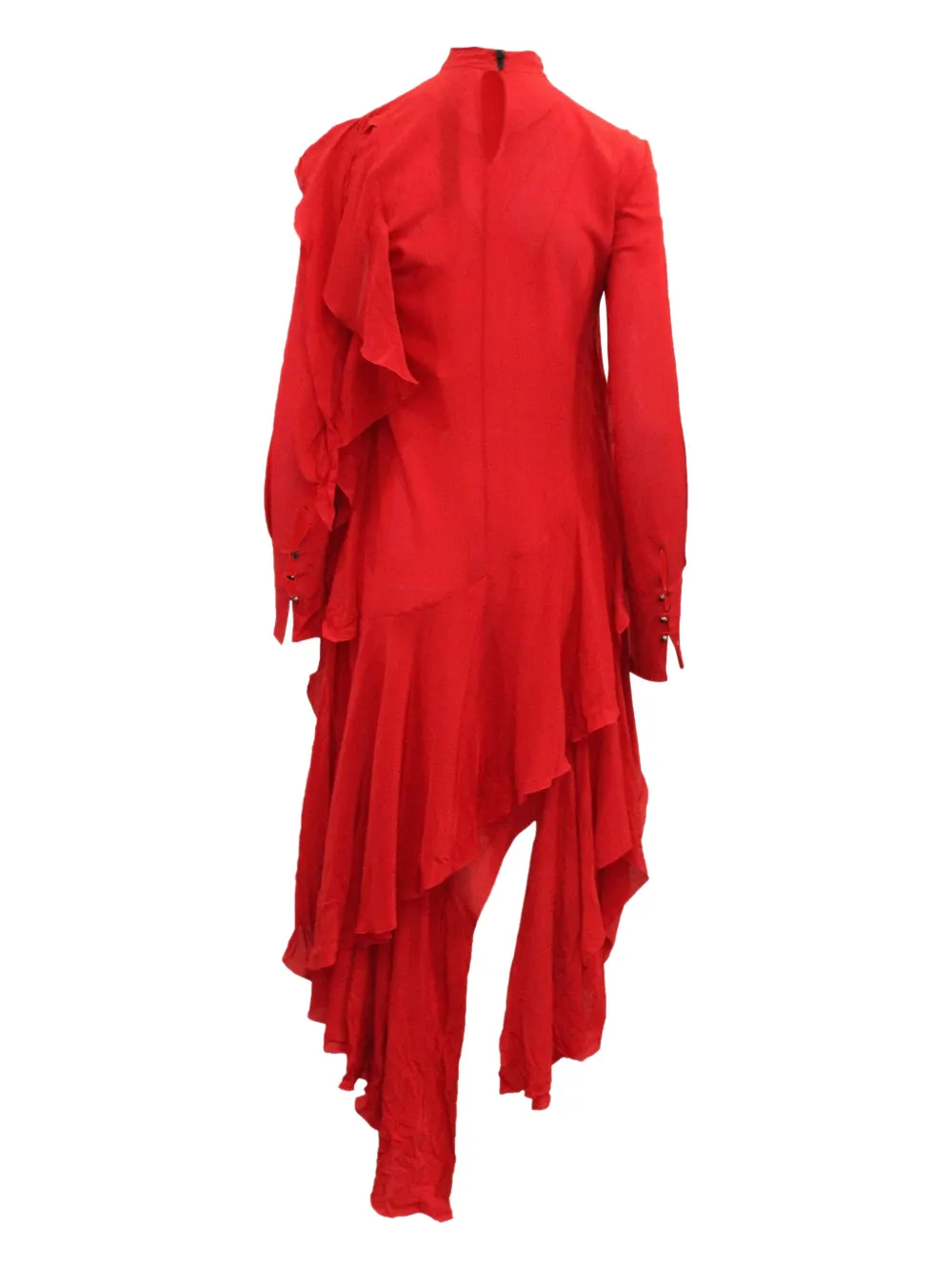 Petar Petrov ruffled asymmetric dress - Rood
