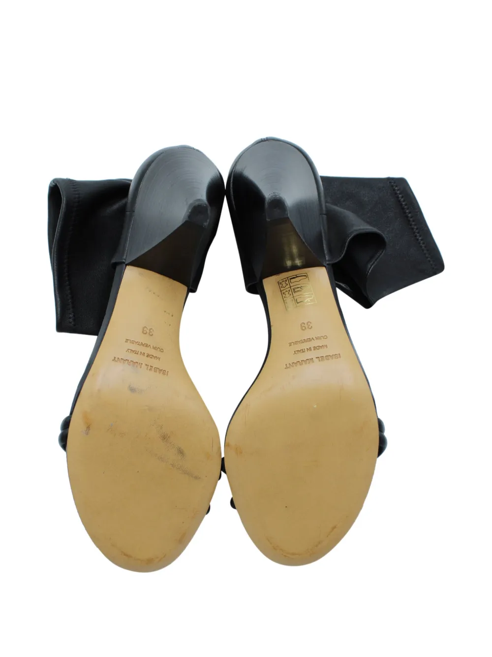 Pre-owned Isabel Marant Vintage Ankle-strap Leather Sandals In Black