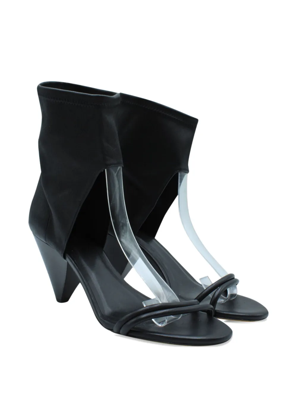 Pre-owned Isabel Marant Vintage Ankle-strap Leather Sandals In Black