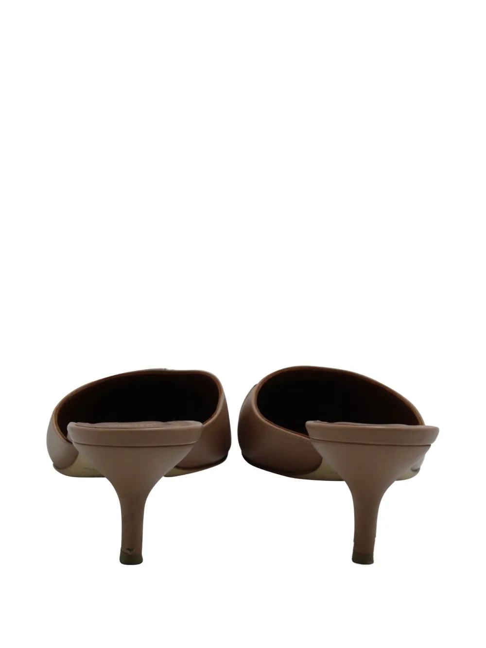 Pre-owned Malone Souliers Missy 45 Pointed-toe Mules In Brown