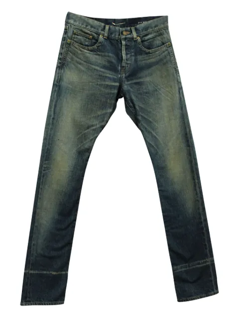 Saint Laurent Pre-Owned distressed-finish jeans