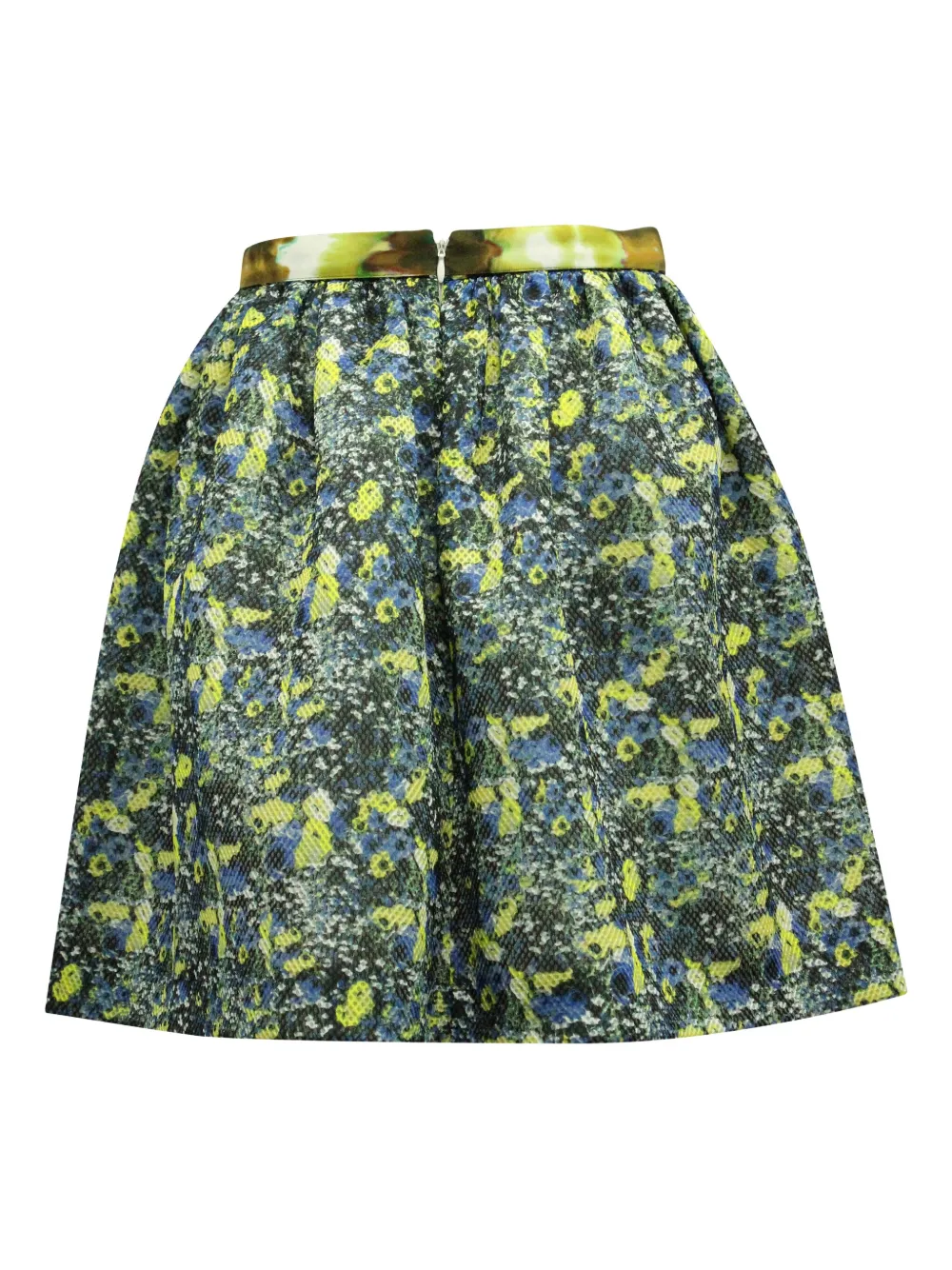 MSGM floral-print circle skirt - Geel