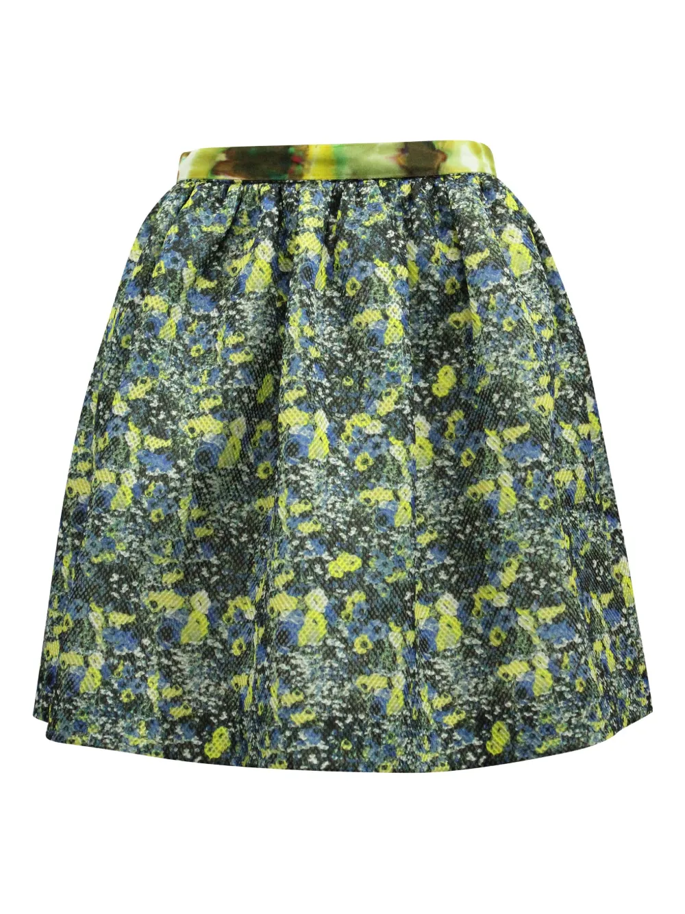 MSGM floral-print circle skirt | Yellow | Image 1