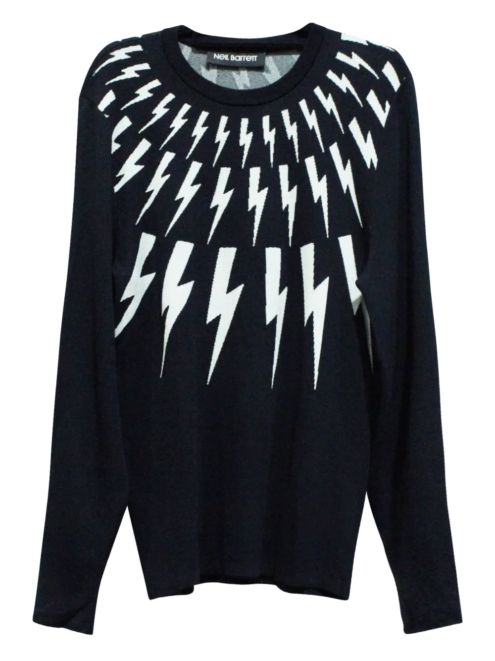 Neil Barrett Fair Isle knitted sweater | Black | Image 1