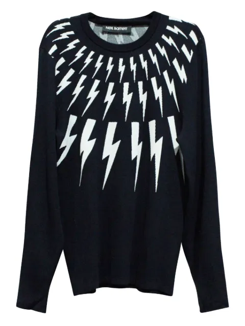 Neil Barrett Fair Isle knitted sweater