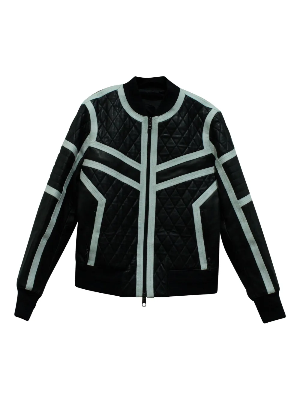 Neil Barrett diamond-quilted biker jacket | Black | Image 1