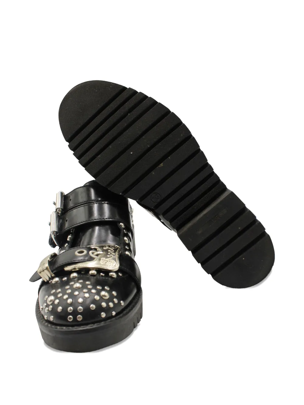 Pre-owned Alexander Mcqueen Ellis Brogues In Black