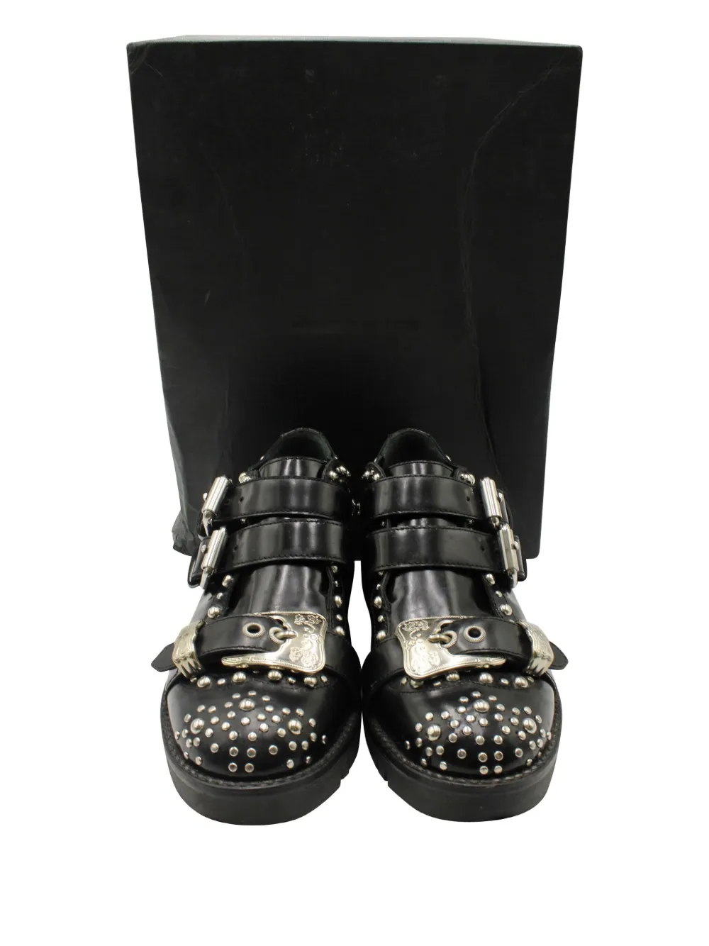 Pre-owned Alexander Mcqueen Ellis Brogues In Black