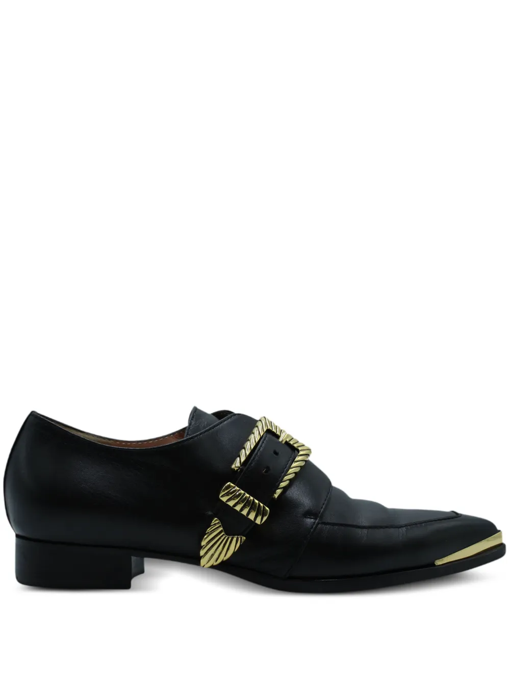 Alberta Ferretti Vintage pointed-toe buckle derby shoes | Black | Image 1