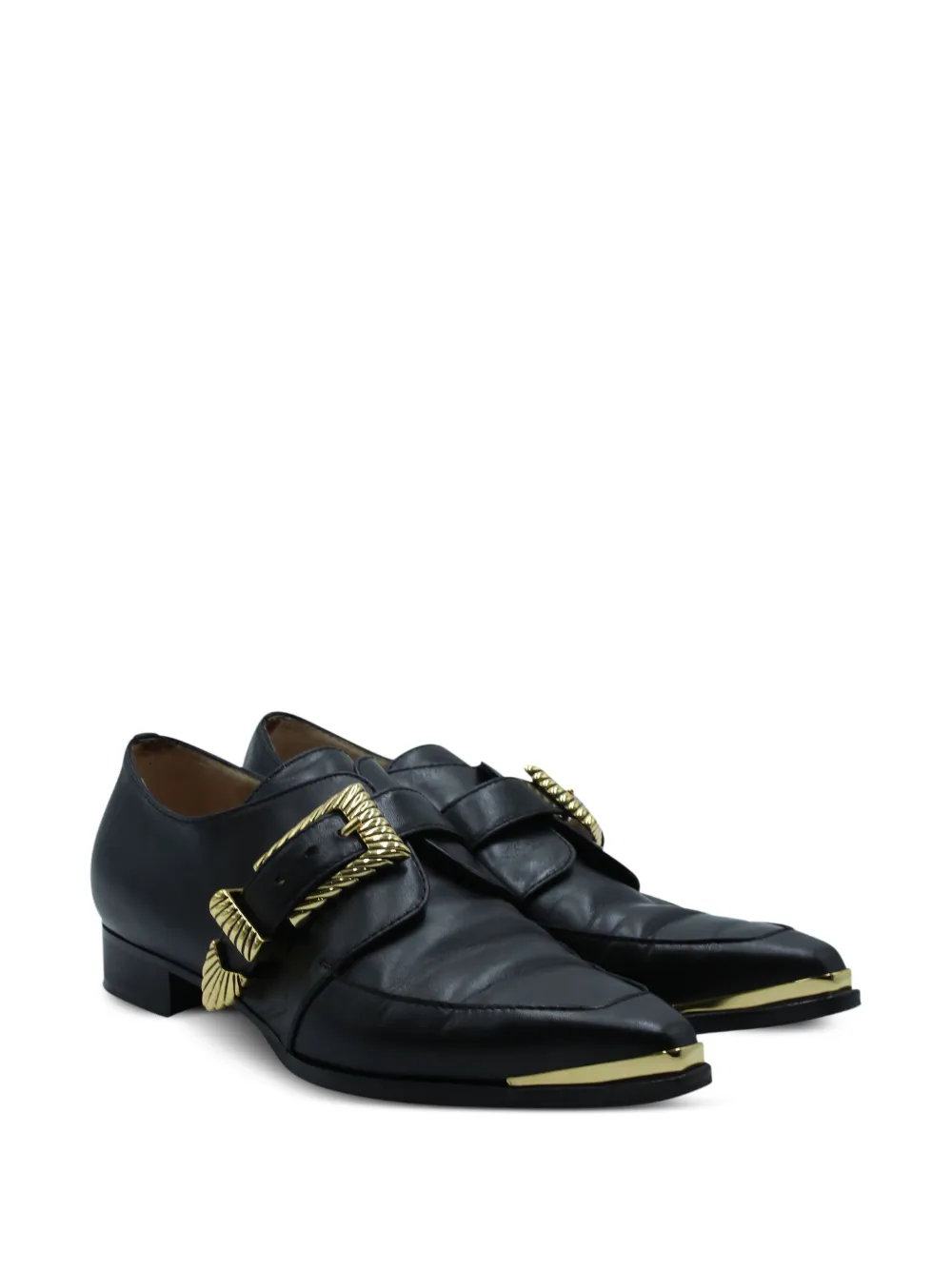 Alberta Ferretti Vintage pointed-toe buckle derby shoes | Image 2