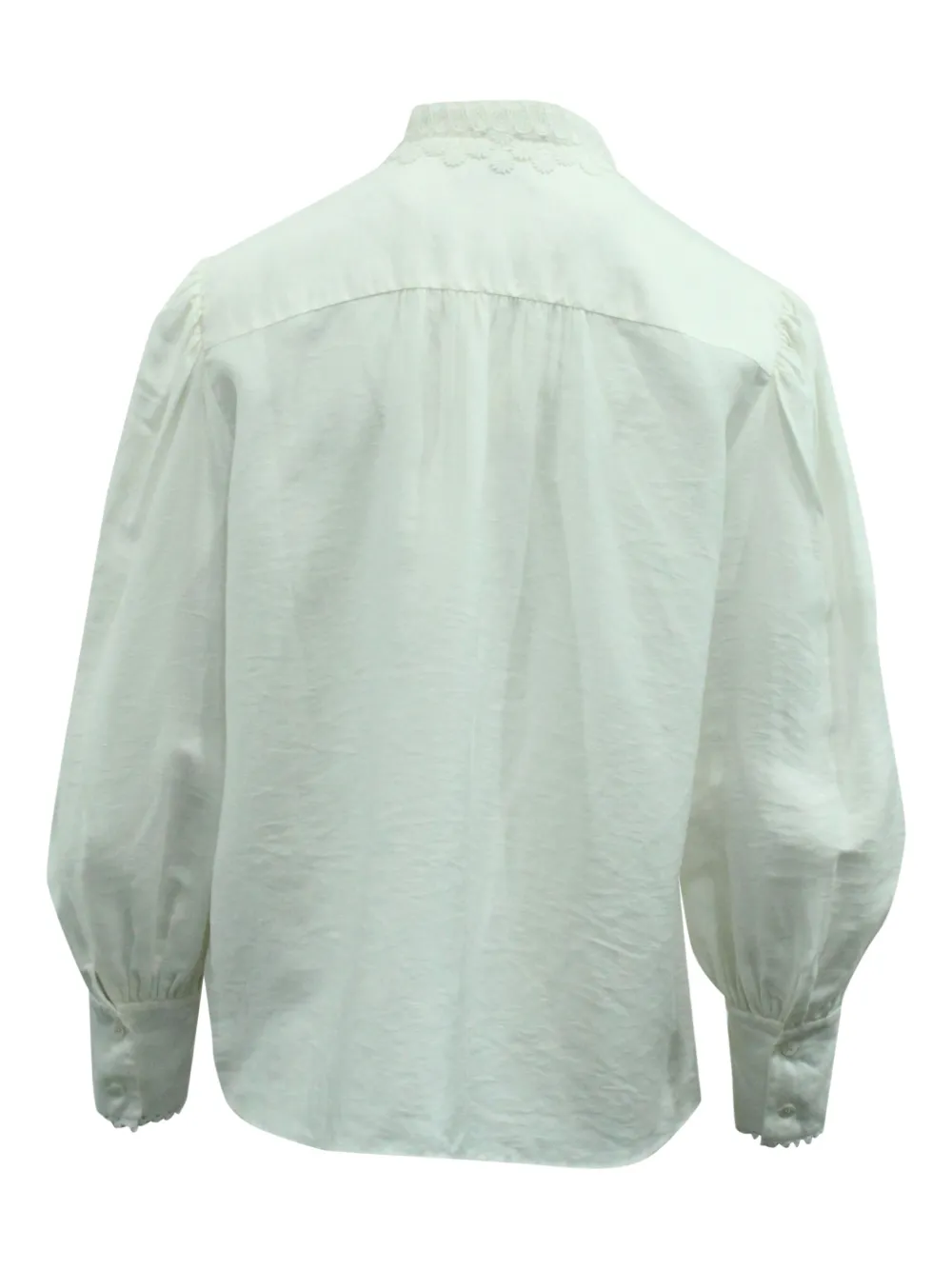 SANDRO lace-collar puffed-sleeve shirt | Image 2