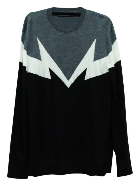 Neil Barrett Double Sonic long-sleeve wool sweater