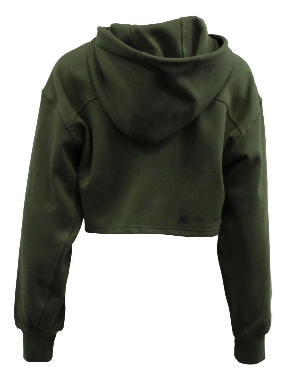 Pre-owned Adidas By Stella Mccartney Cropped Zip-up Hoodie In Green