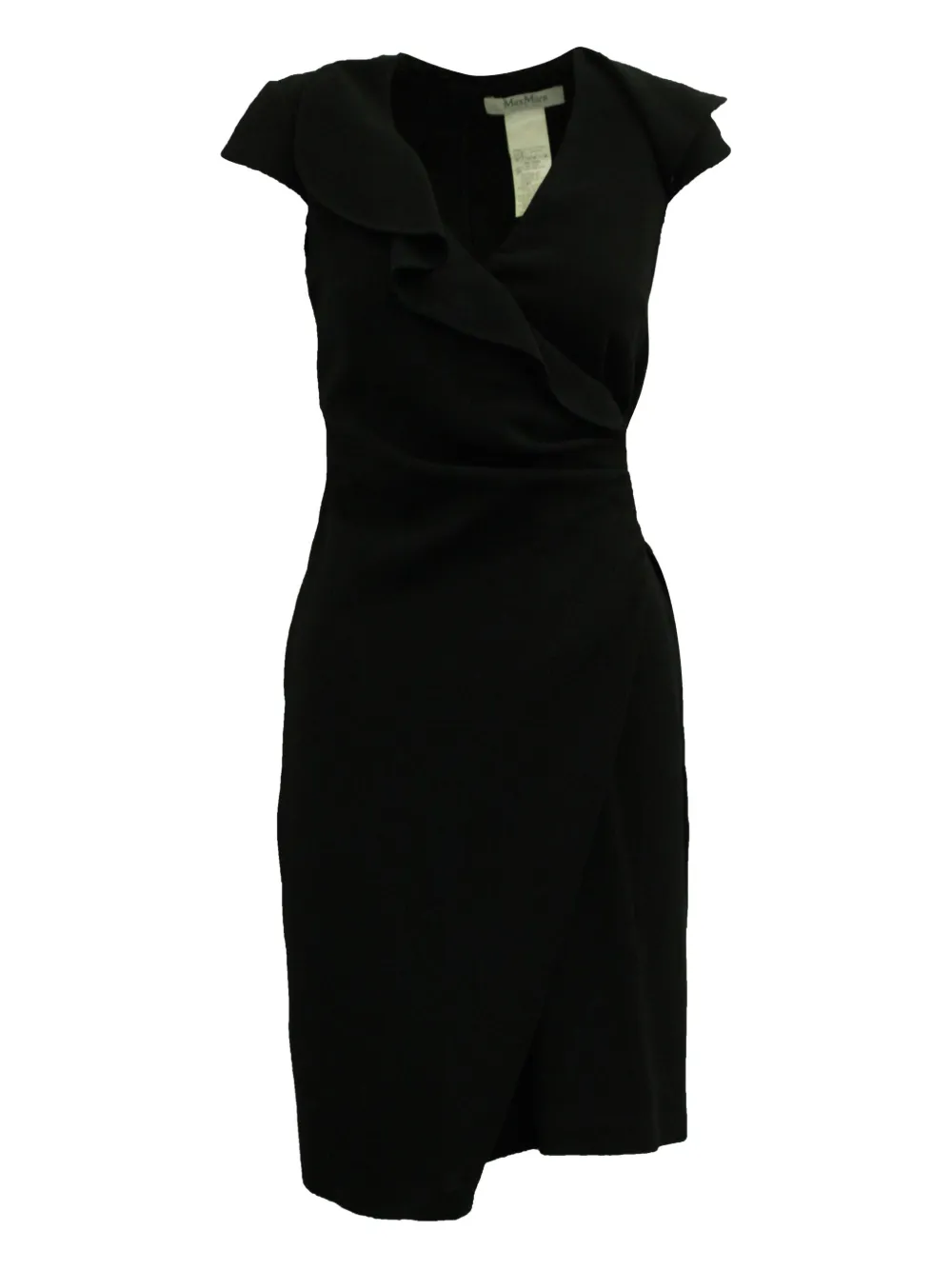 Max Mara ruffled-detail wrap dress | Black | Image 1
