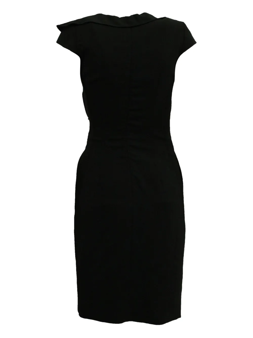 Max Mara ruffled-detail wrap dress - Zwart