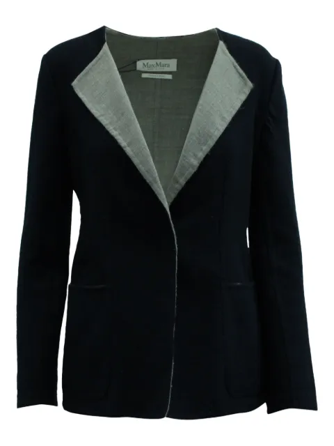 Max Mara pointed-collar wool blazer