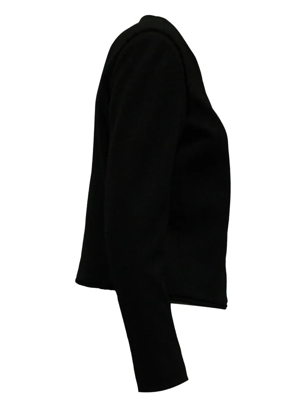 Pre-owned Sandro Long-sleeve Wool Jacket In Black