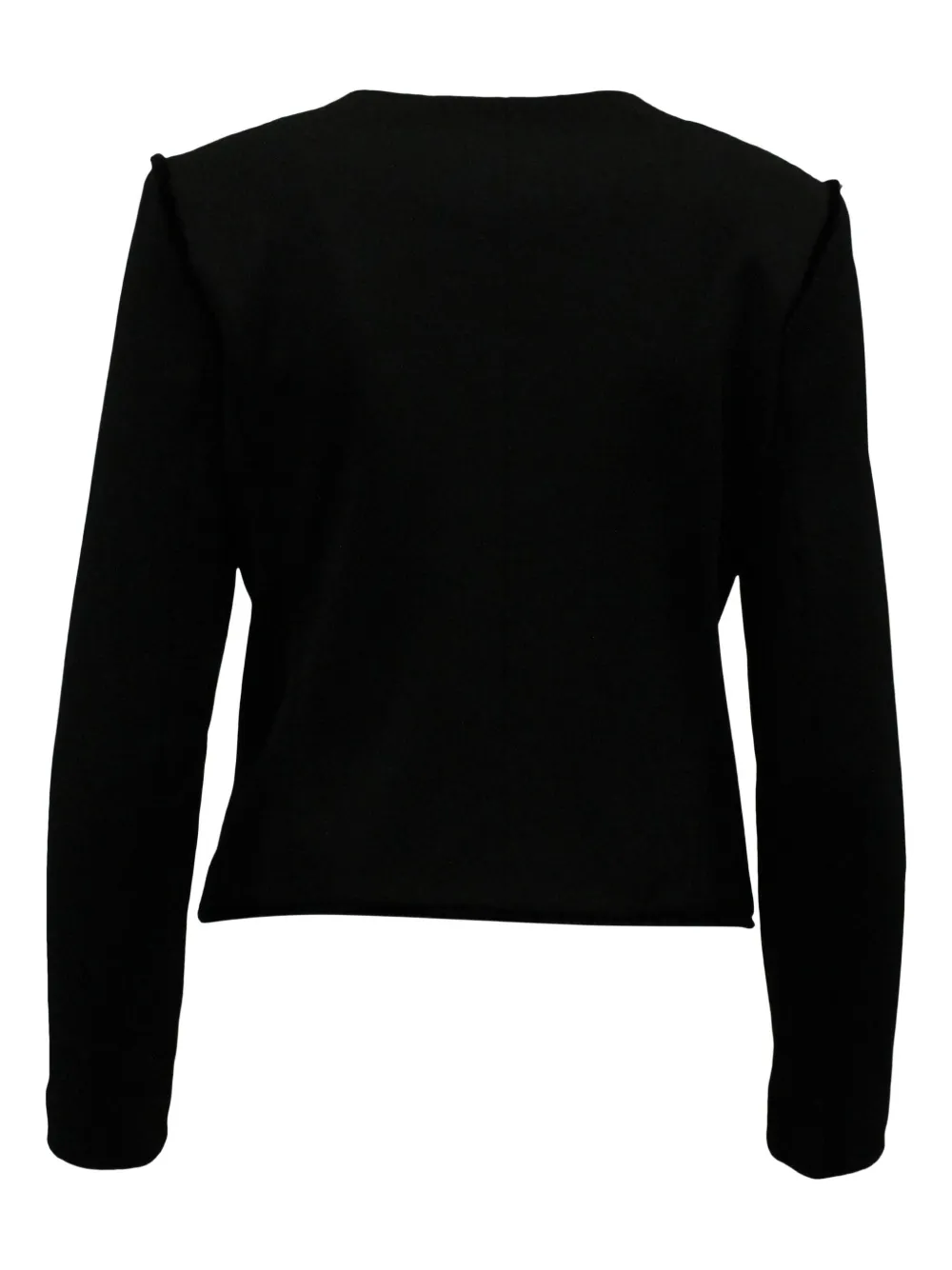 Pre-owned Sandro Long-sleeve Wool Jacket In Black