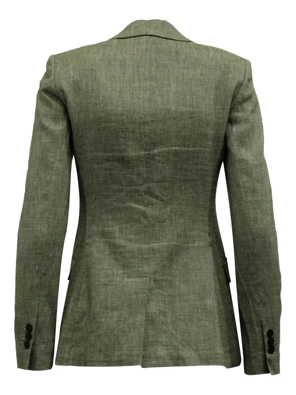 Pre-owned Theory Linen/flax Single-brasted Blazer In Gray
