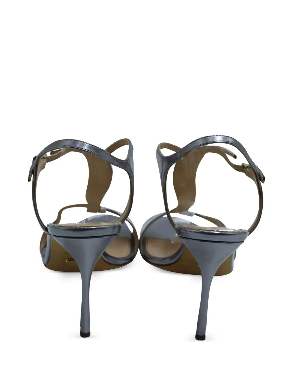 Crystal-Embellished Leather Sandals
