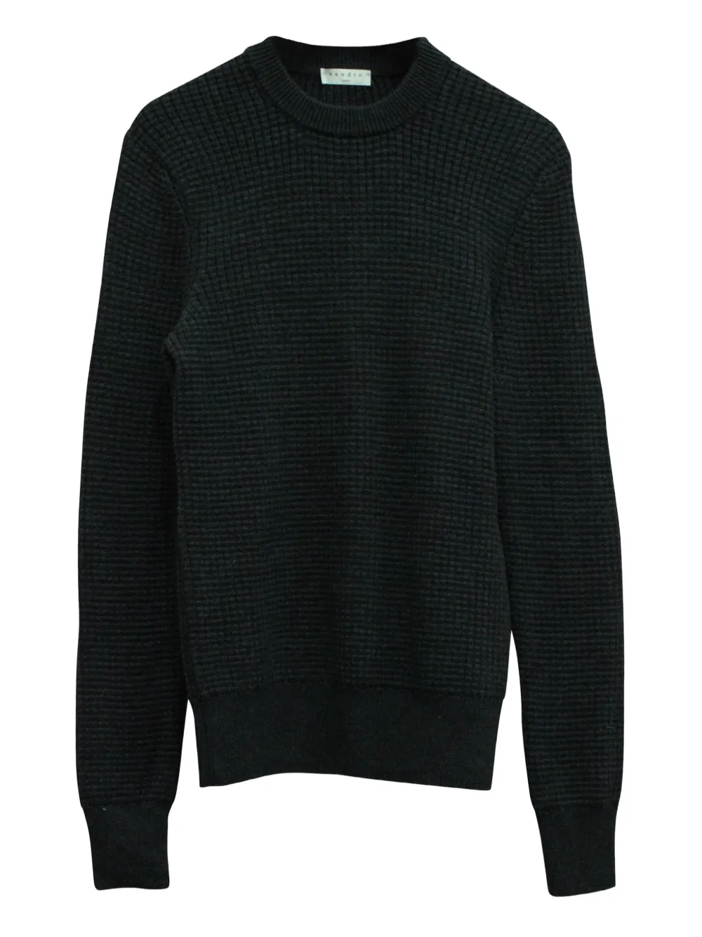SANDRO checked-pattern wool sweater | Grey | Image 1