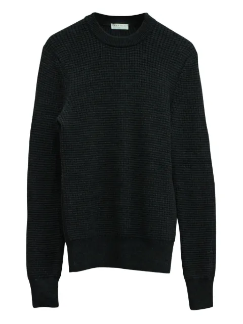 SANDRO checked-pattern wool sweater