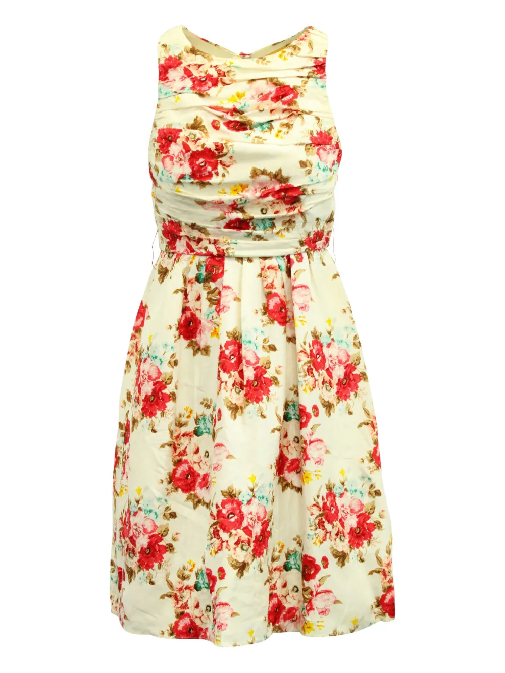 alice + olivia floral-print open-back mini dress | White | Image 1
