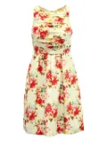 alice + olivia floral-print open-back mini dress - White