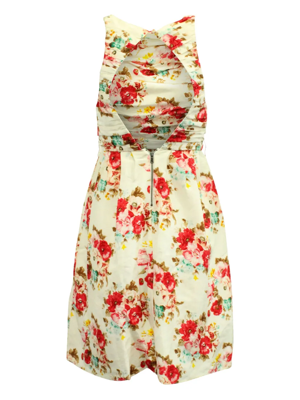 Alice + olivia floral-print open-back mini dress - Wit