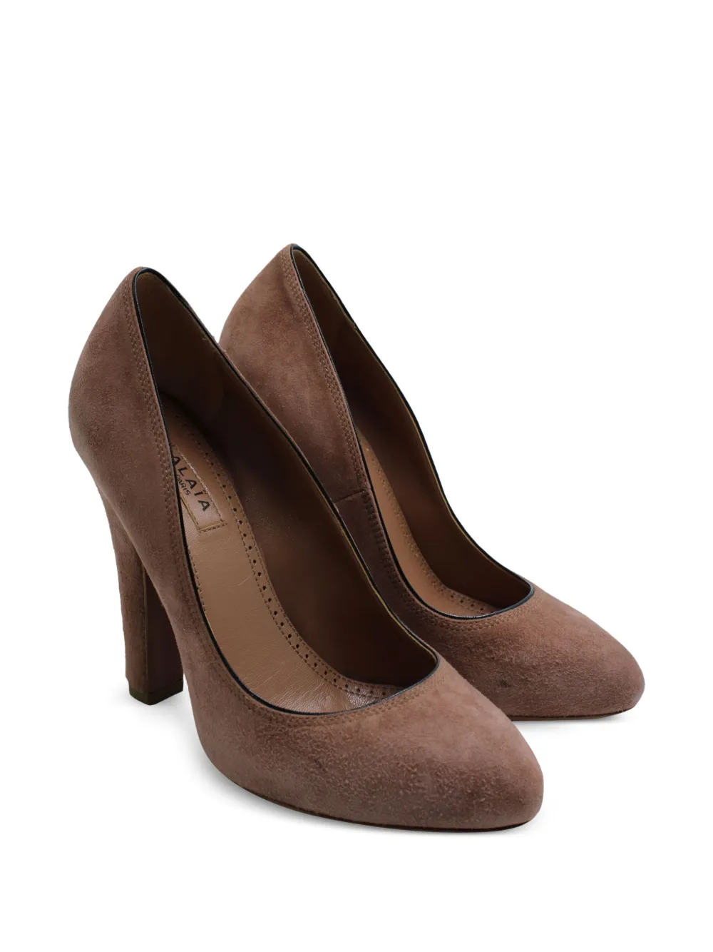 Alaïa Pre-Owned  round-toe suede pumps | Image 2