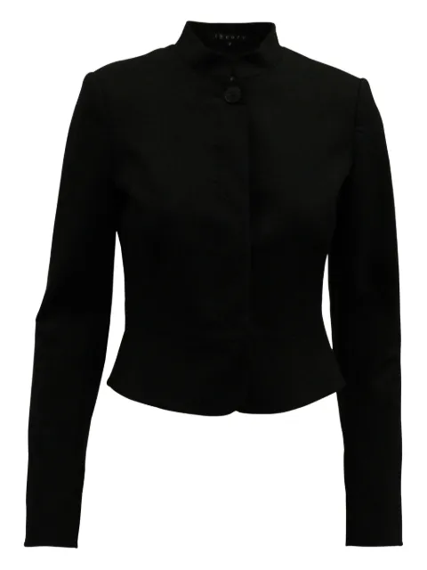 Theory mandarin-collar flared jacket
