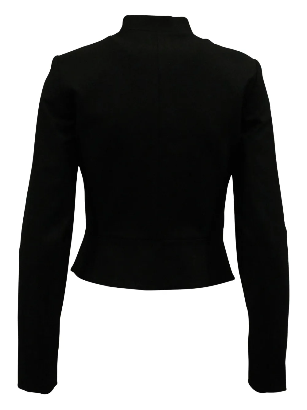 Pre-owned Theory Mandarin-collar Flared Jacket In Black