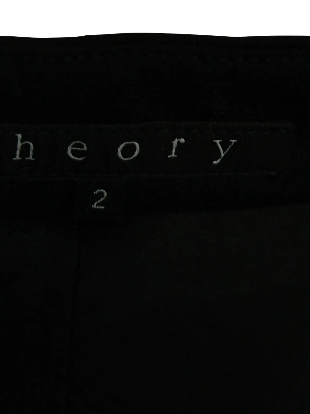 Pre-owned Theory Mandarin-collar Flared Jacket In Black