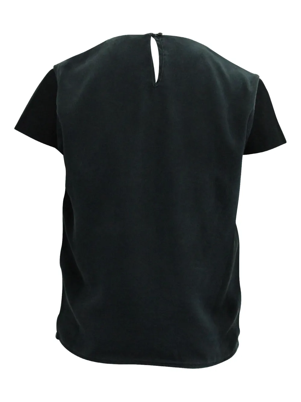 Pre-owned Maje Patterned Short-sleeve Blouse In Black