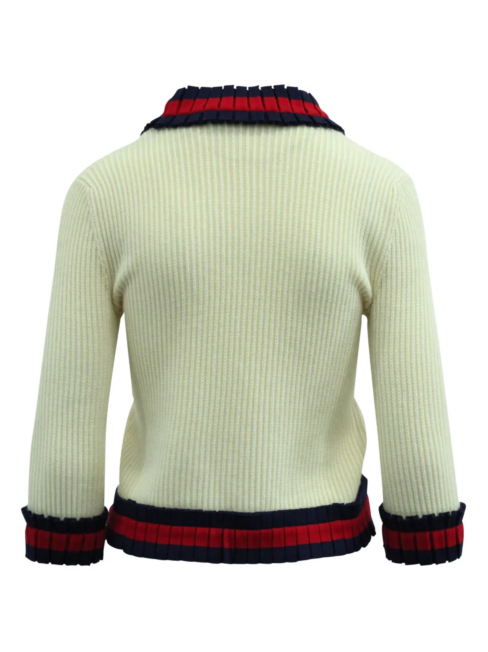 Gucci Pre-Owned Web-trim ribbed jacket | Image 2