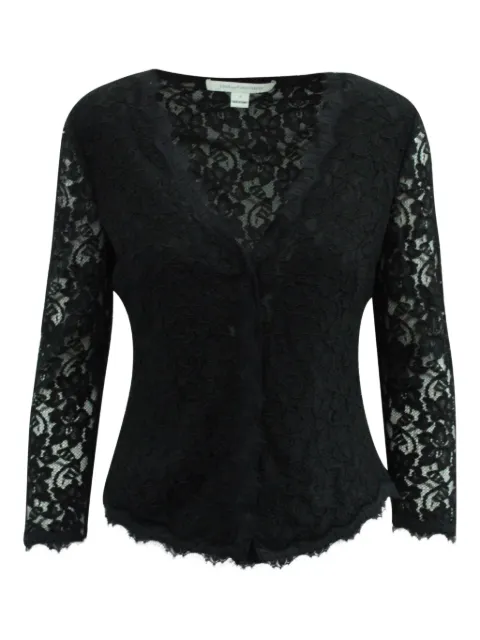 Dvf Vintage long-sleeve lace blouse