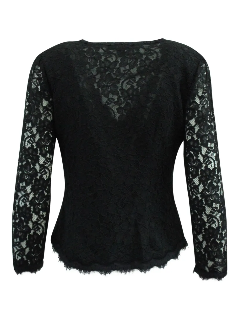 Dvf Vintage long-sleeve lace blouse | Image 2