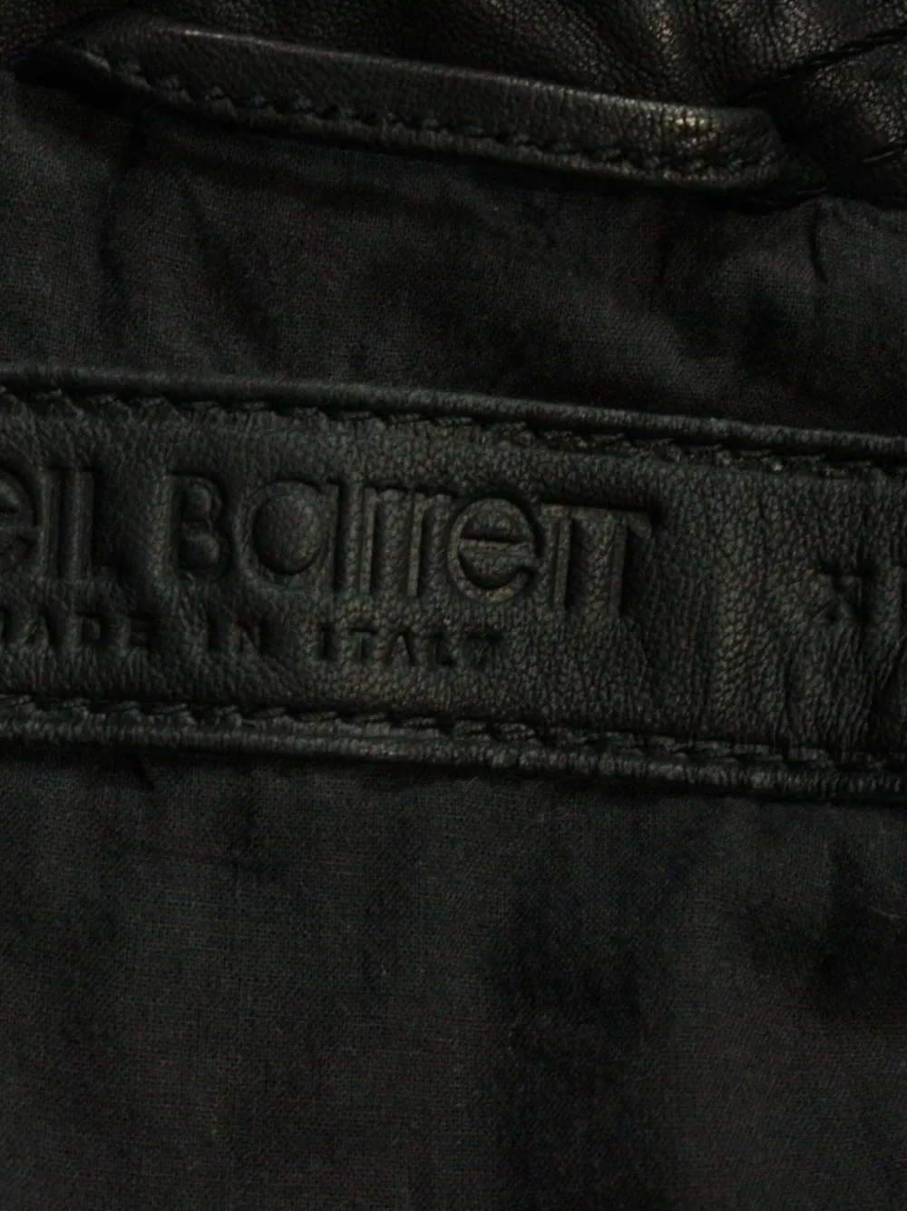 Pre-owned Neil Barrett Button-front Leather Jacket In Black