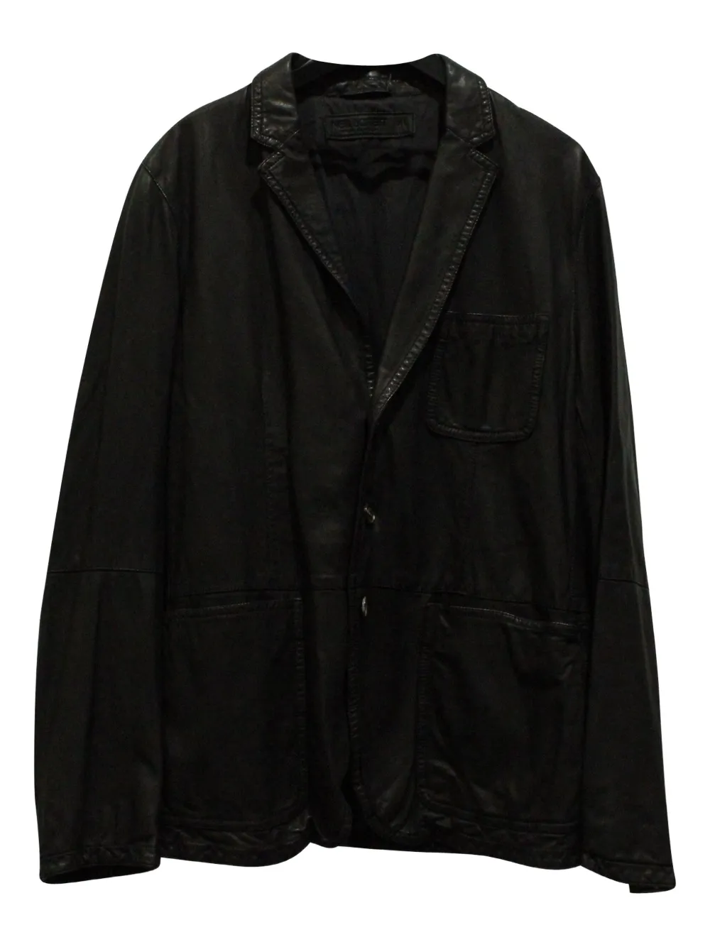 Neil Barrett button-front leather jacket | Black | Image 1