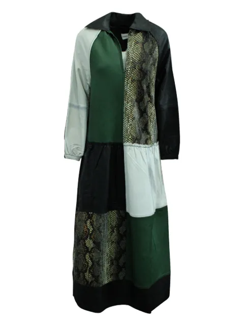 STAND STUDIO snakeskin-print panelled maxi dress