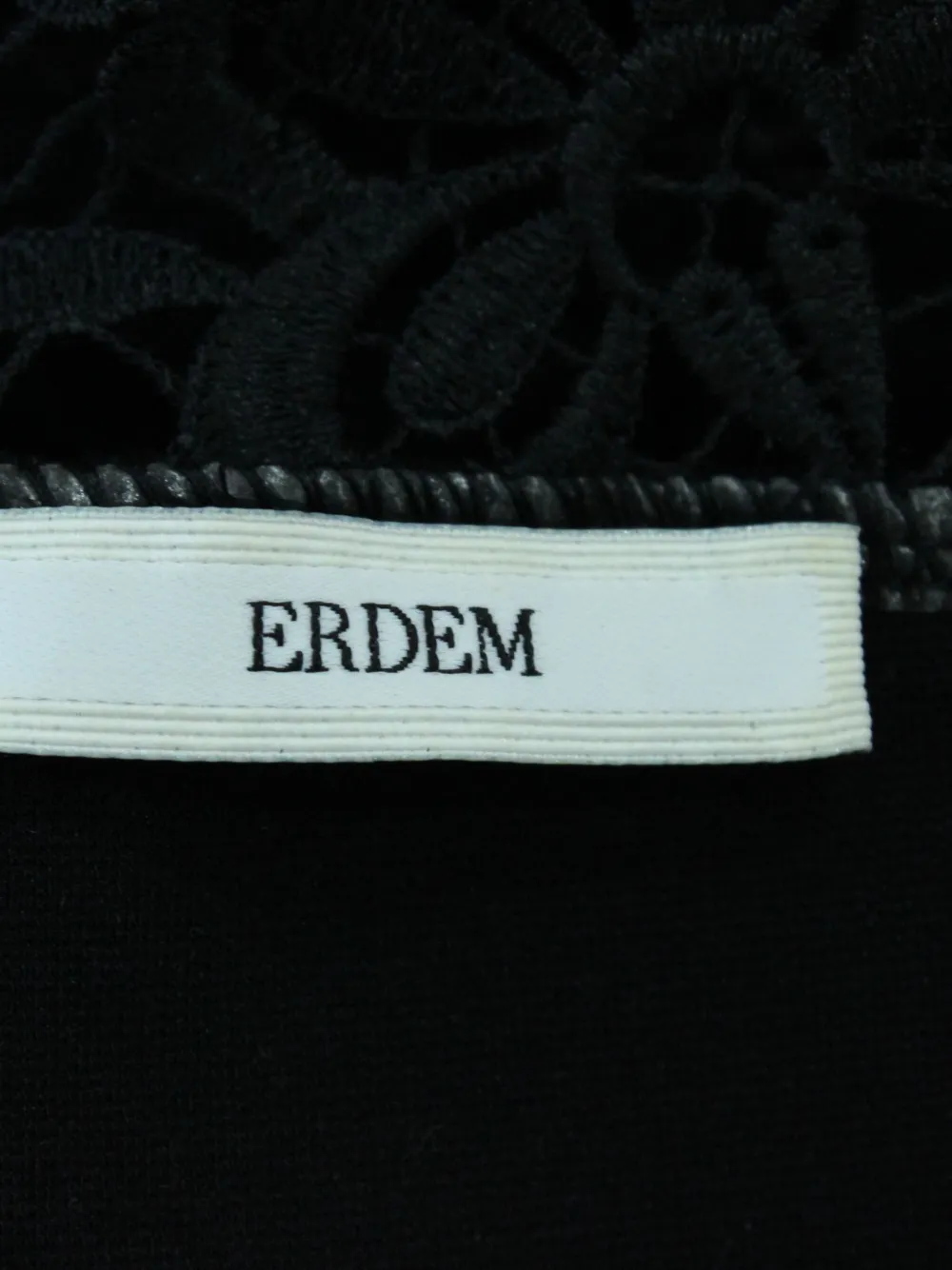 Pre-owned Erdem Lace-panel Dress In Black
