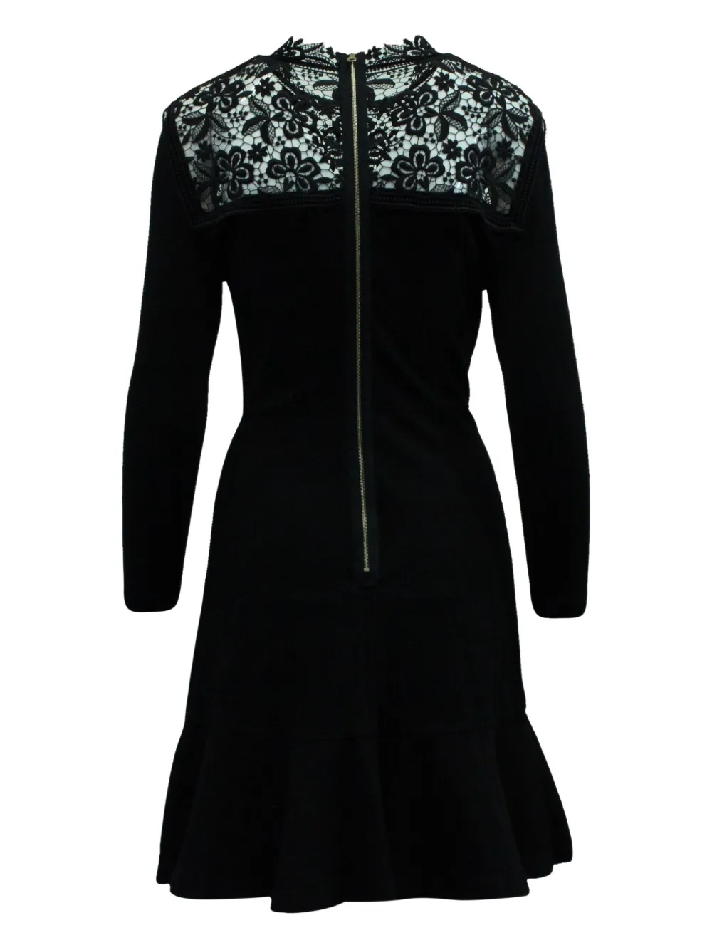 Pre-owned Erdem Lace-panel Dress In Black