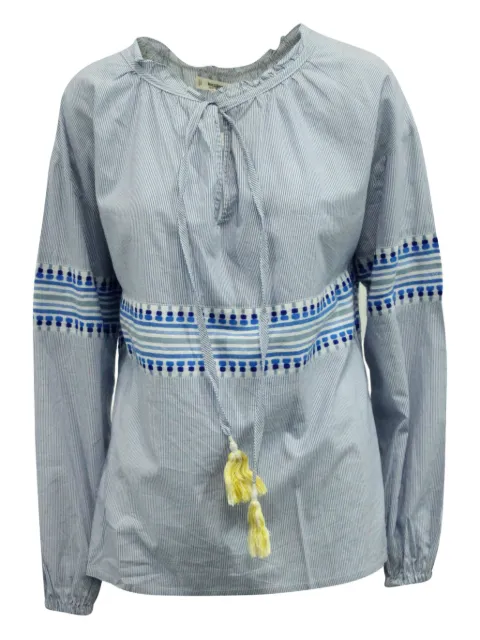 lemlem striped embroidered blouse