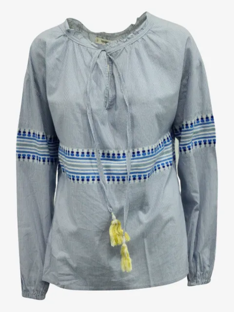 lemlem striped embroidered blouse