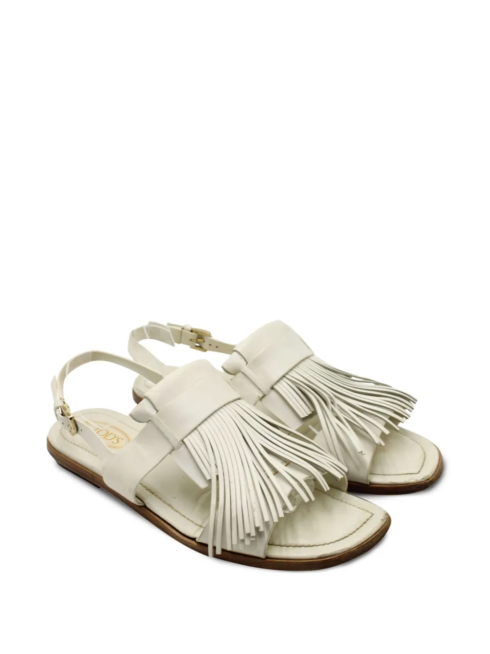 Tod's Vintage fringed slingback sandals | Image 2