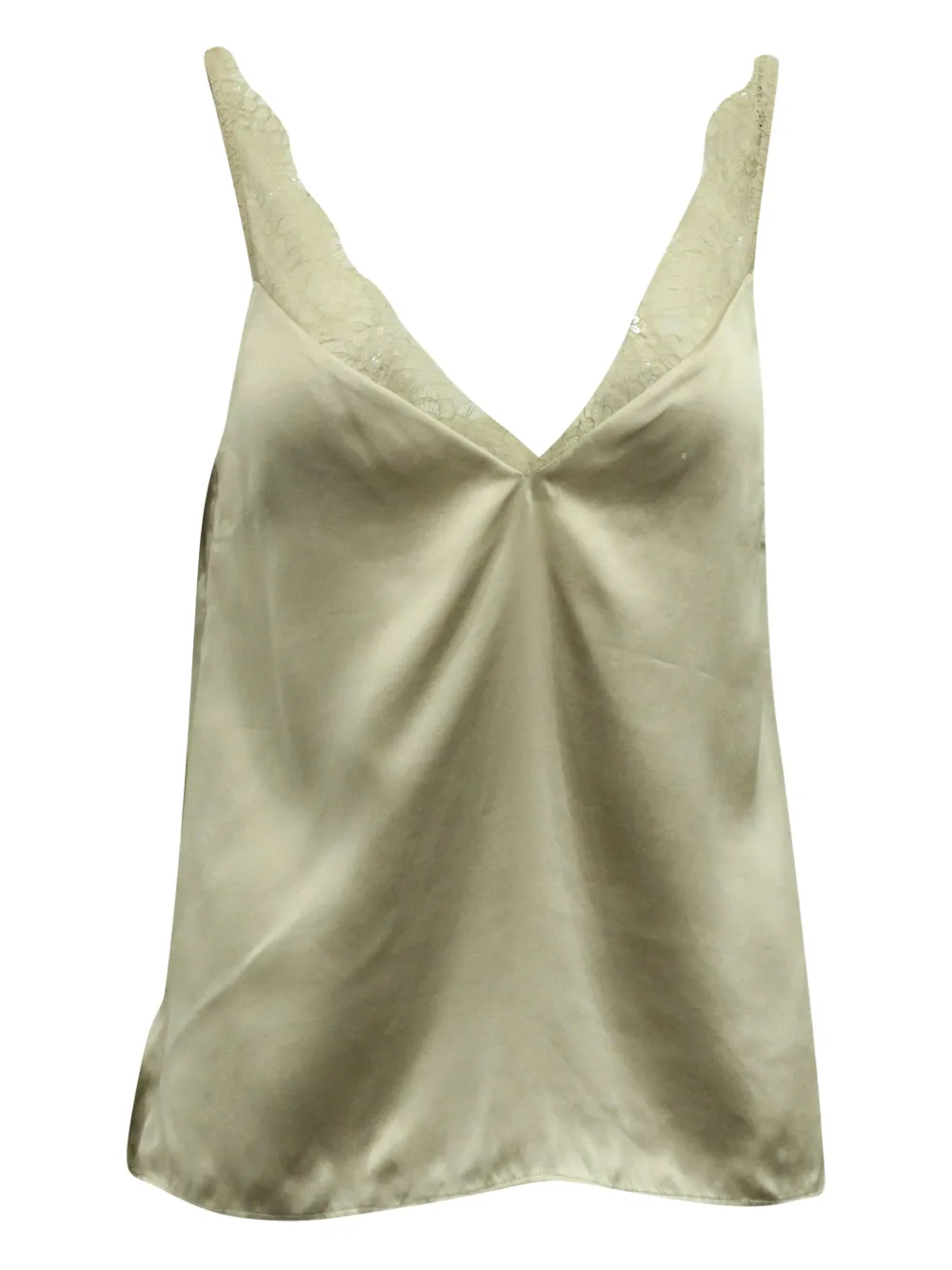 CAMI NYC silk v-neck top | Neutrals | Image 1