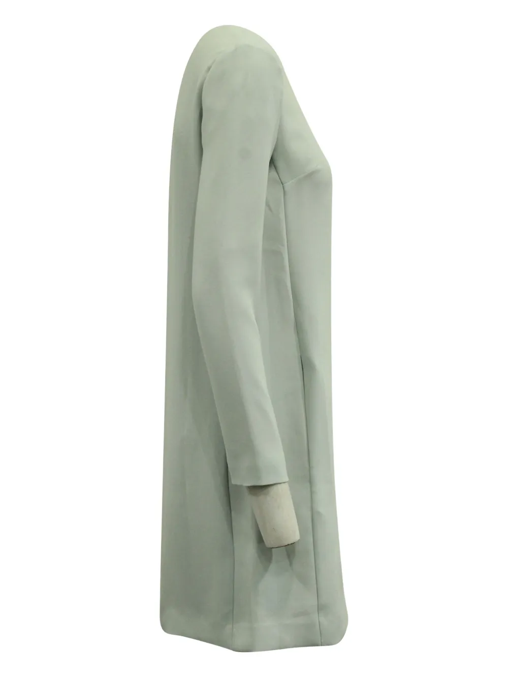 Pre-owned Theory Long-sleeve Shift Dress In Green