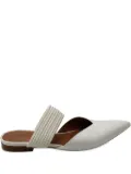 Malone Souliers Maisie pointed-toe braided-detail mules - White