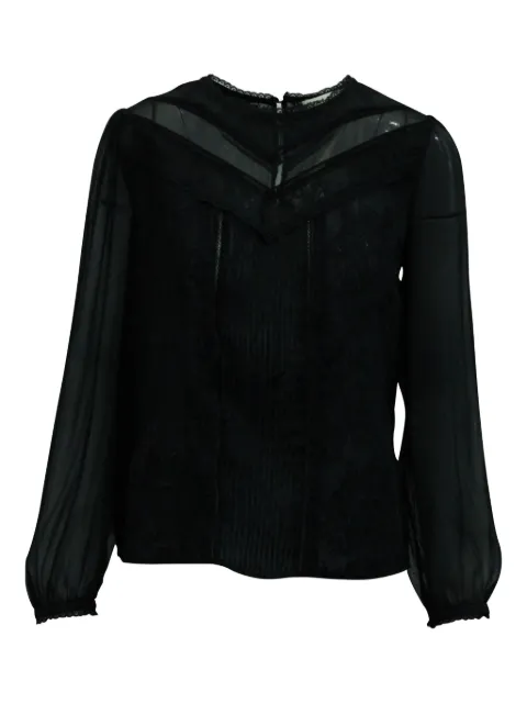 alice + olivia long sleeve laced blouse
