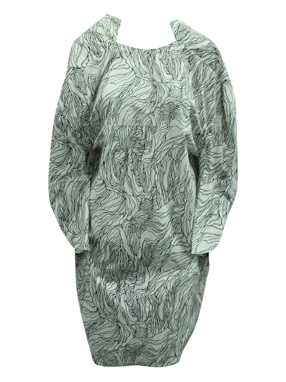 Marni Pre-Owned graphic-print long-sleeve mini dress | White | Image 1